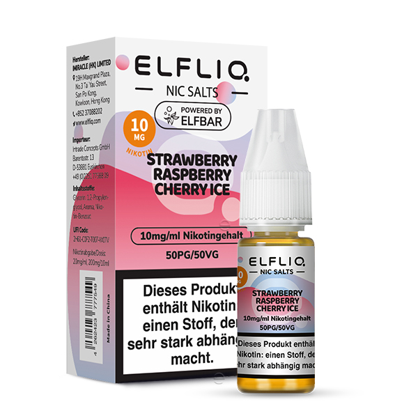 Elfliq Strawberry Raspberry Cherry Ice - 10ml Nikotinsalz-Liquid