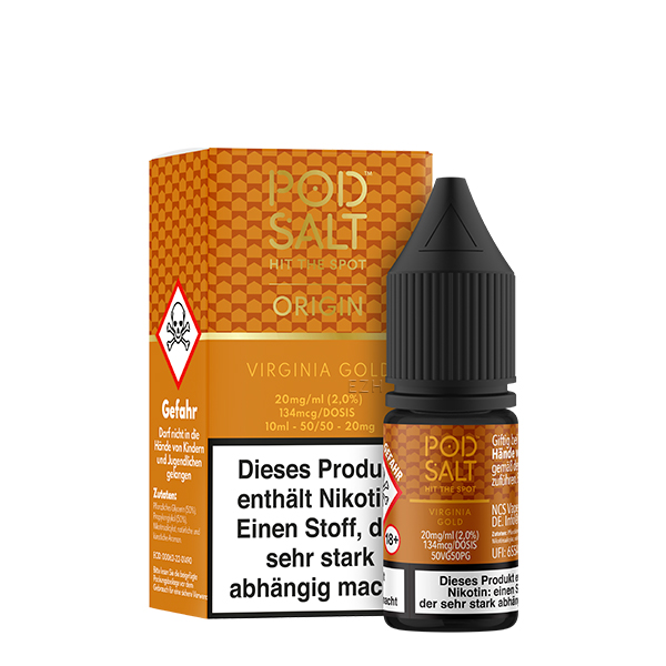 PodSalt - Origin Virginia Gold - 10ml Nikotinsalz-Liquid