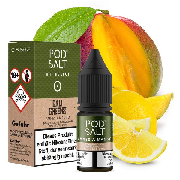 PodSalt - Fusion Amnesia Mango - 10ml Nikotinsalz-Liquid