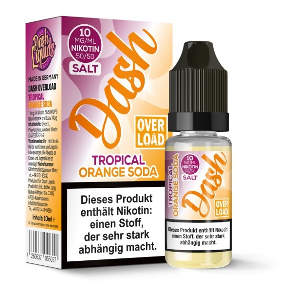 Dash Overload - Tropical Orange Soda - 10ml Nikotinsalz Liquid