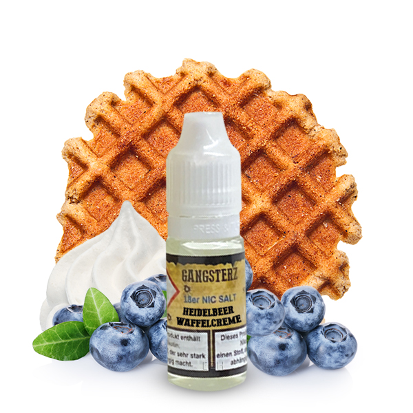 Heidelbeer Waffelcreme - 10ml Nikotinsalz-Liquid 18mg/ml