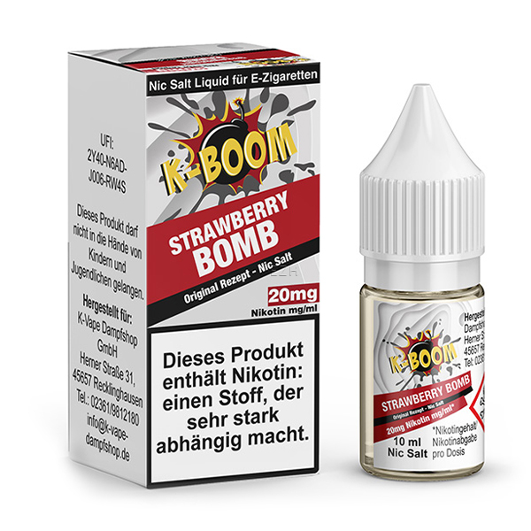 Strawberry Bomb 10ml Nikotinsalz-Liquid 20mg/ml