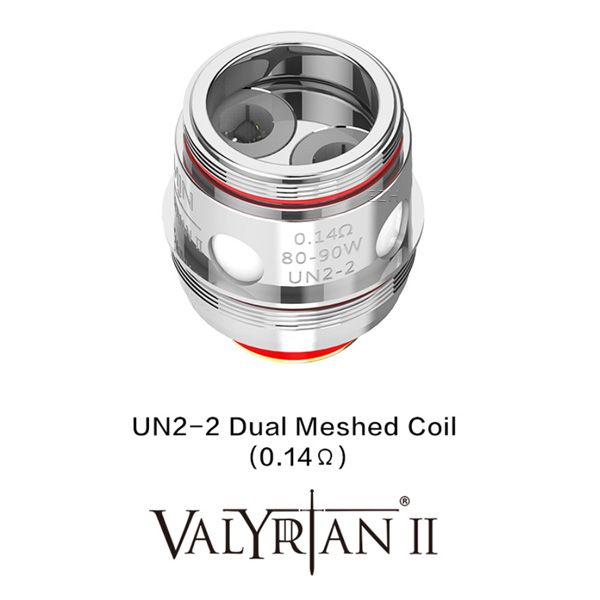 2x Uwell Valyrian 2 UN2-2 Dual Meshed Coil Verdampferkopf 0.14 Ohm