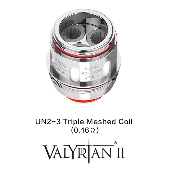 2x Uwell Valyrian 2 UN2-3 Triple Meshed Coil Verdampferkopf 0.16 Ohm