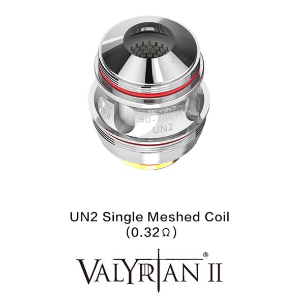 2x Uwell Valyrian 2 UN2 Single Meshed Coil Verdampferkopf 0.32 Ohm