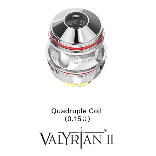 2x Uwell Valyrian 2 Quadruple Coil Verdampferkopf 0.15 Ohm