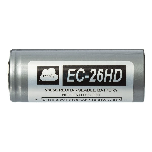 Enercig EC-26HD 26650 3400mAh 3.7V, Li-Ion Akku (High Drain - 30A)