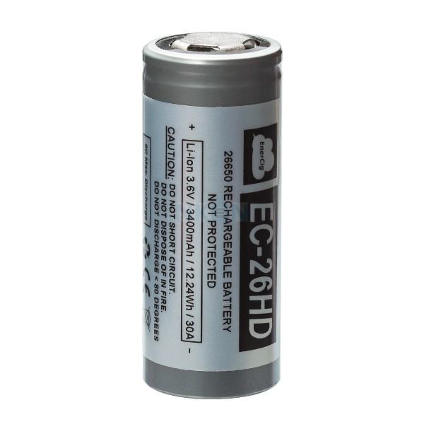 Enercig EC-26HD 26650 3400mAh 3.7V, Li-Ion Akku (High Drain - 30A)