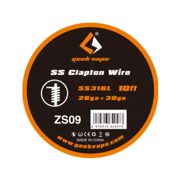 SS Clapton Wickeldraht (SS316L, 26GA + 30GA) - ZS09