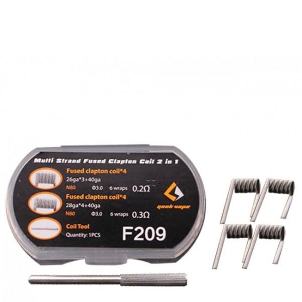 GeekVape 8x Multi Strand Fused Clapton Coil 2 in 1 - F209