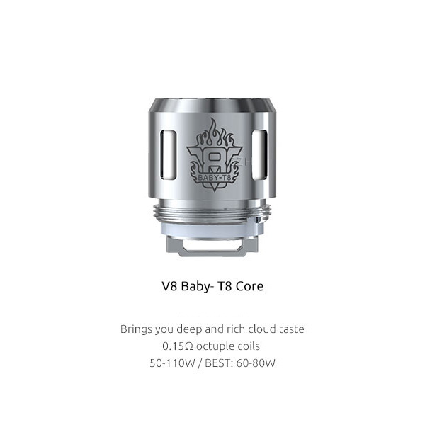 5x SMOK V8 Baby-T8 Octuple Coil Verdampferkopf