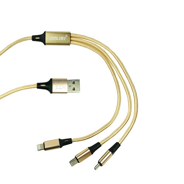 Golisi 3 in 1 USB Ladekabel 120cm