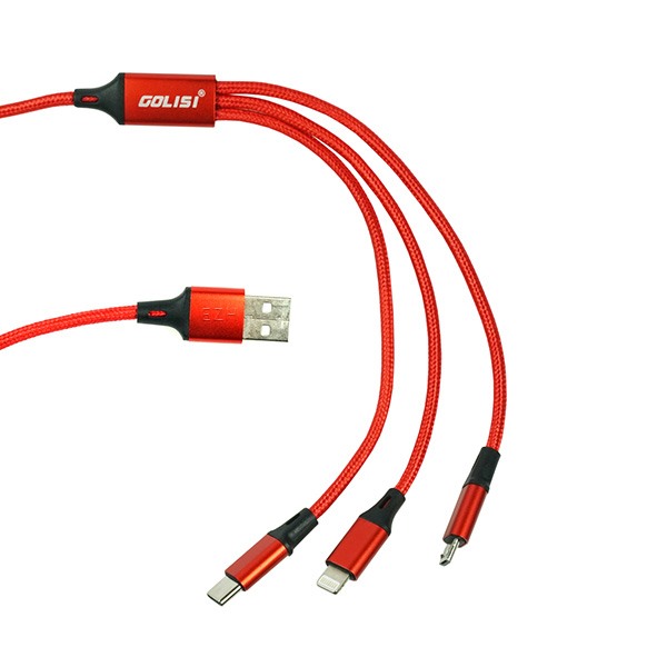 Golisi 3 in 1 USB Ladekabel 120cm